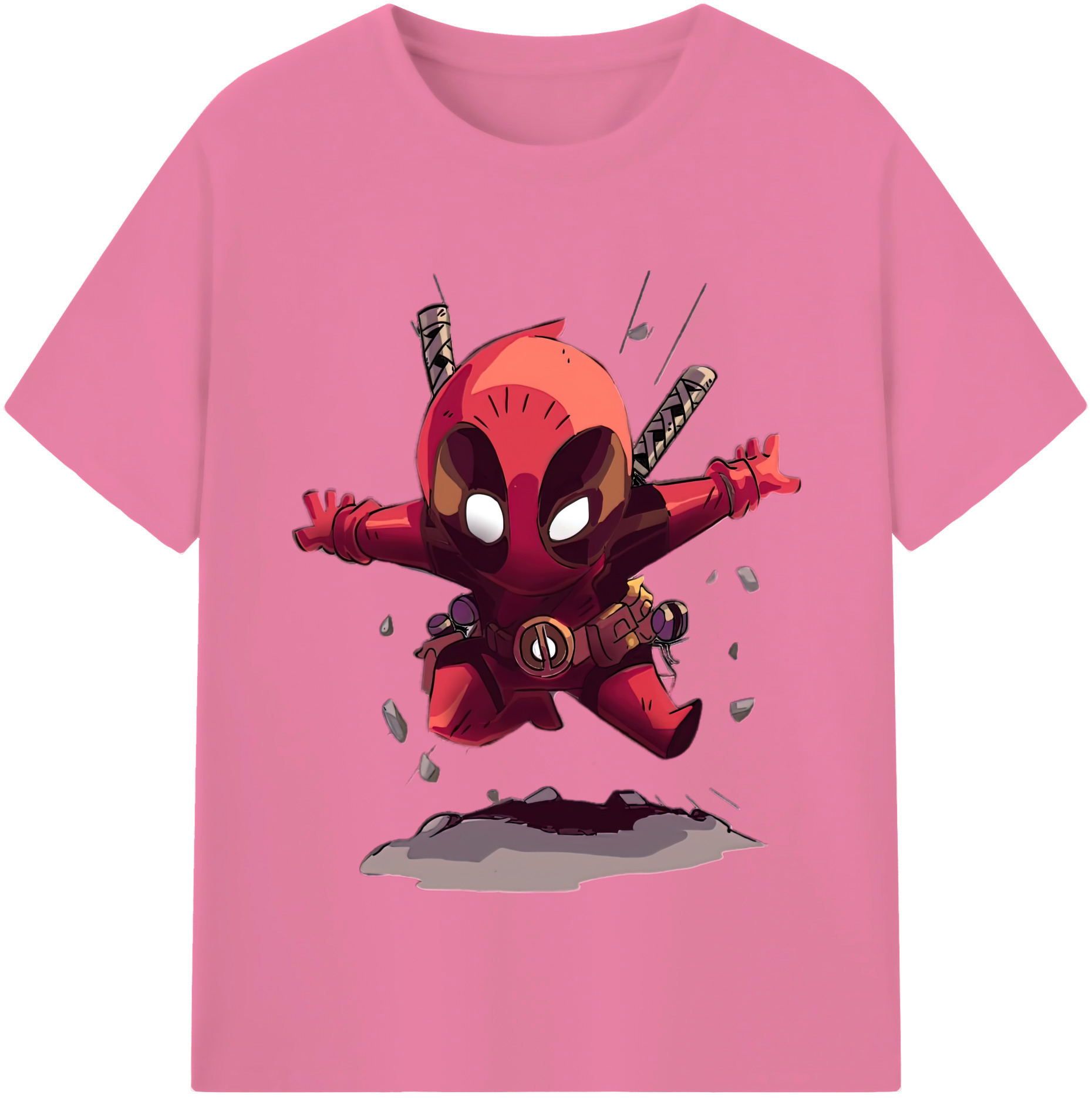 （画像用） Deadpool デッドプール 綿100％半袖Tシャツ（フロントプリント）